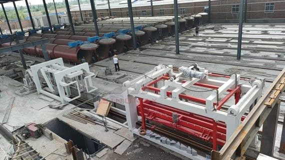 สายการผลิตบล็อก AAC ในเมืองลั่วหยาง