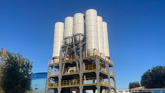 สายการผลิตแบบหอคอยสำหรับปูนก่ออิฐและปูนฉาบในเมืองถังซาน